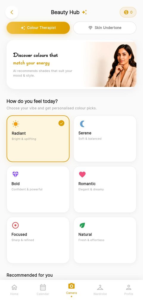 Beauty hub mood based colour picks